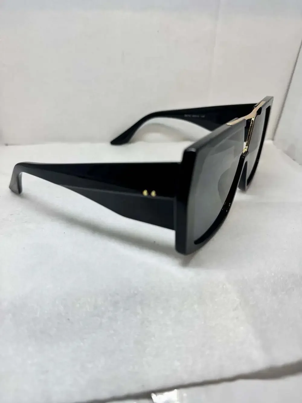 Marc Louis M6151 Oversized Square Sunglasses with Gold Tone Double Bridge